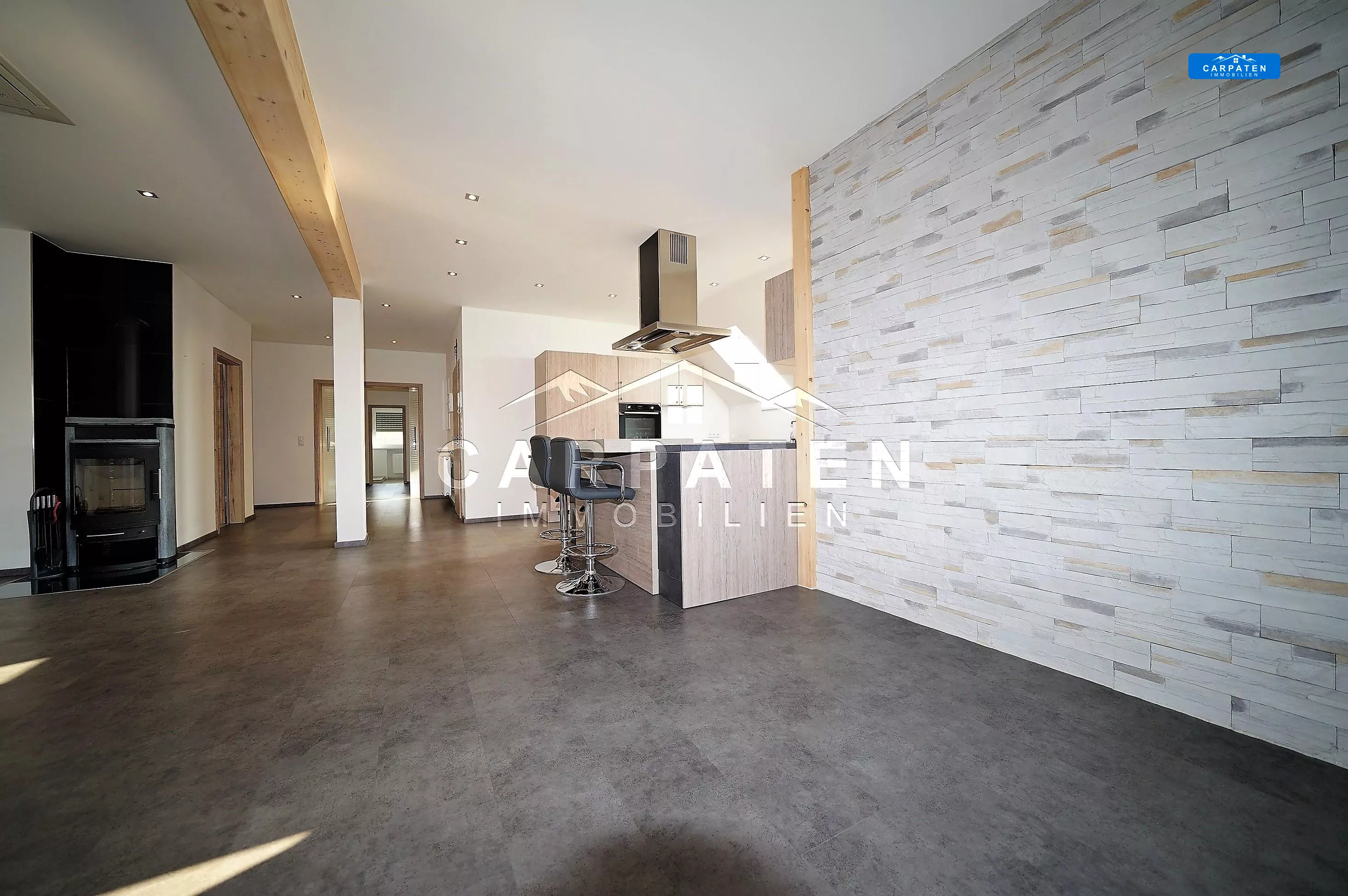 Ansicht Wohn-Essbereich DG