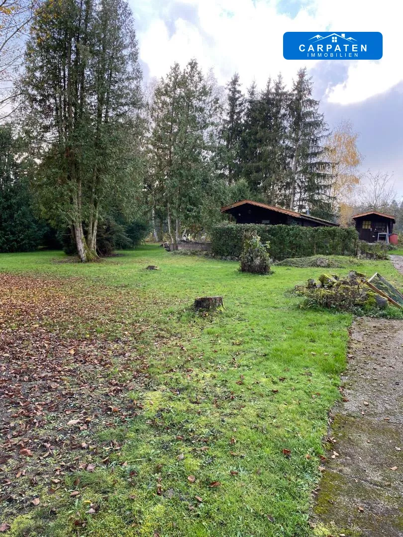 Weitläufiges Grundstück mit Bäumen