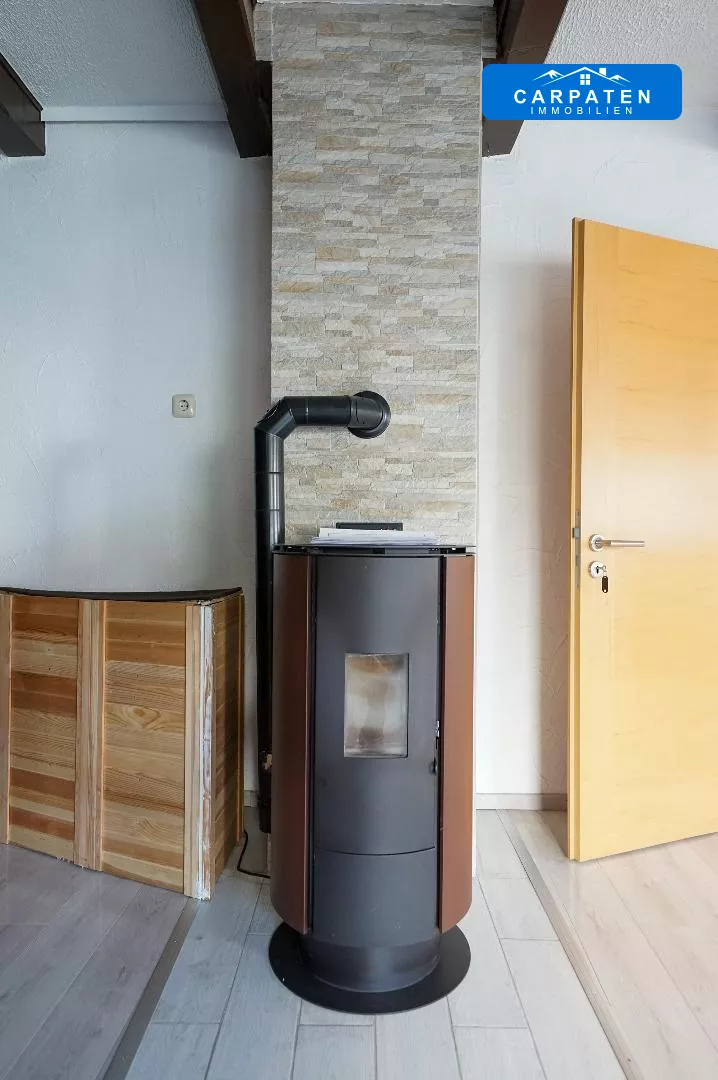 Holzofen Wohnzimmer EG