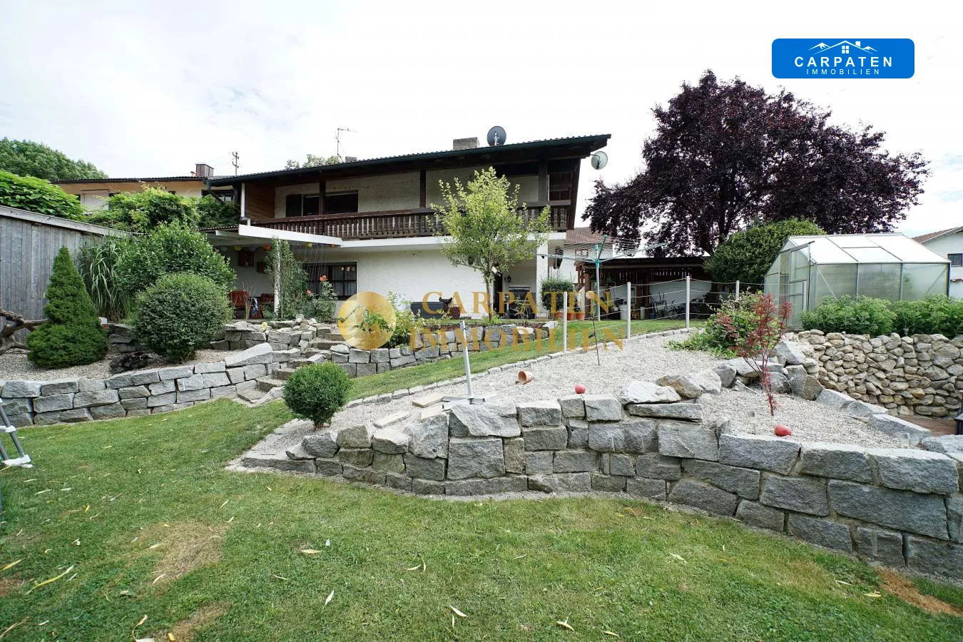 Ansicht Haus und Garten.